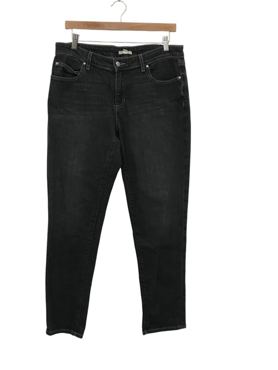 Eileen Fisher Denim - Eileen Fisher Black Denim Jeans Pants Womens Size 8 Organic Cotton USA